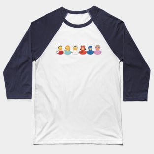 Ducks in a Row (Rubber Duckies Jeep Dashboard) Baseball T-Shirt